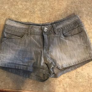 Culture Striped Jean Shorts